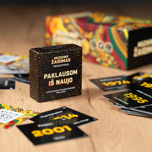 MUZIKINIS ŽAIDIMAS + PAKLAUSOM IŠ NAUJO